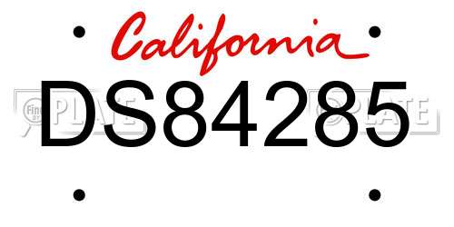 DS84285 California License Plate