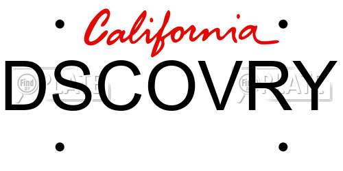DSCOVRY California License Plate