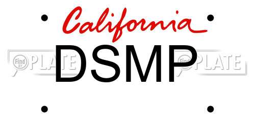 DSMP California License Plate