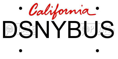 DSNYBUS California License Plate