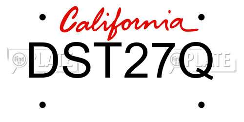 DST27Q California License Plate