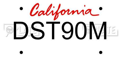 DST90M California License Plate