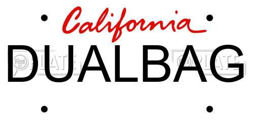 DUALBAG California License Plate