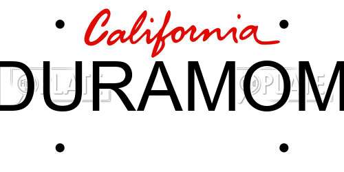 DURAMOM California License Plate