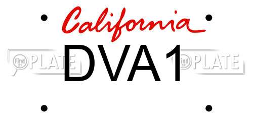 DVA1 California License Plate