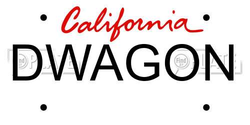 DWAGON California License Plate