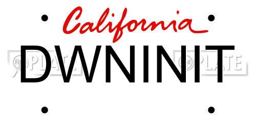 DWNINIT California License Plate