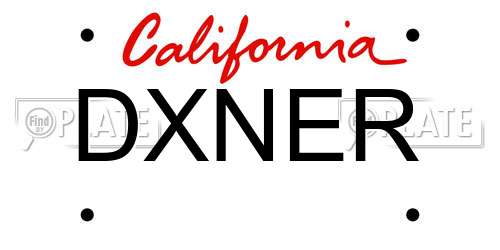 DXNER California License Plate