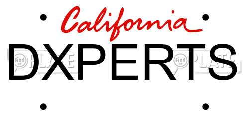 DXPERTS California License Plate