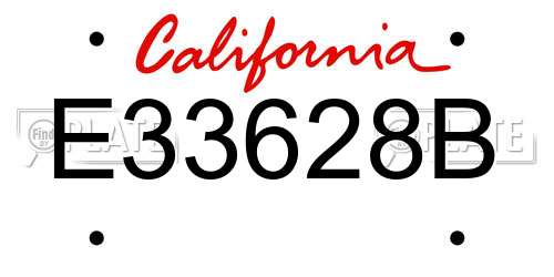 E33628B California License Plate
