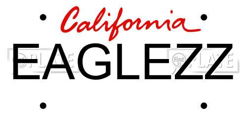 EAGLEZZ California License Plate