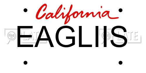 EAGLIIS California License Plate