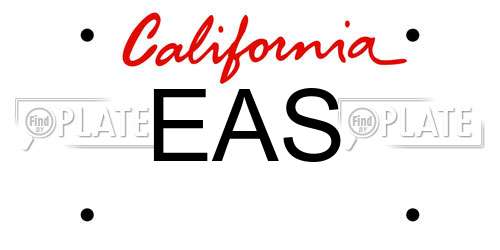 EAS California License Plate