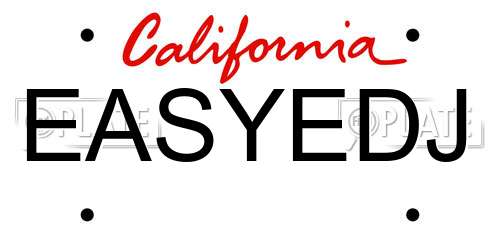 EASYEDJ California License Plate
