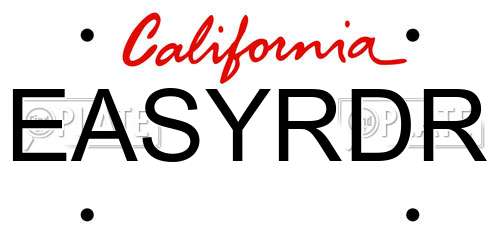 EASYRDR California License Plate