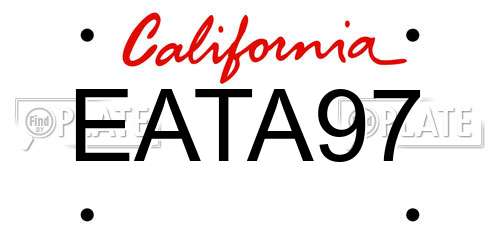 EATA97 California License Plate