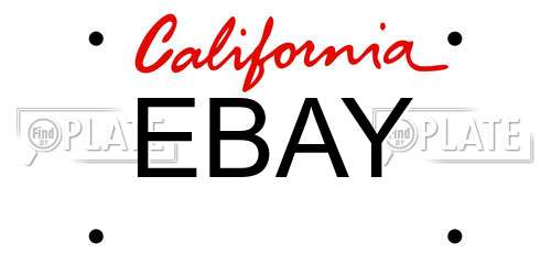 EBAY California License Plate