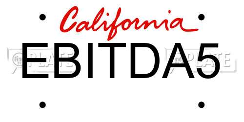 EBITDA5 California License Plate