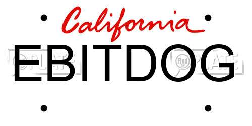 EBITDOG California License Plate
