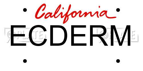 ECDERM California License Plate