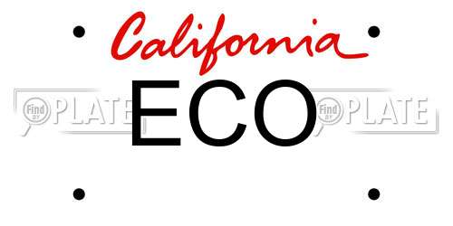 ECO California License Plate