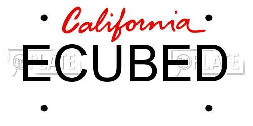 ECUBED California License Plate