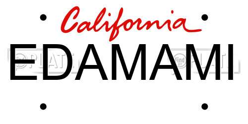 EDAMAMI California License Plate