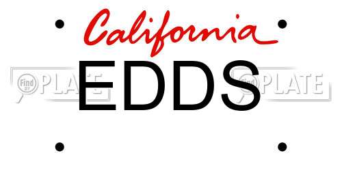 EDDS California License Plate