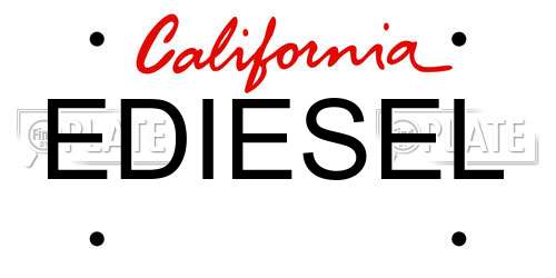 EDIESEL California License Plate