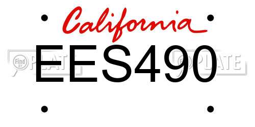 EES490 California License Plate