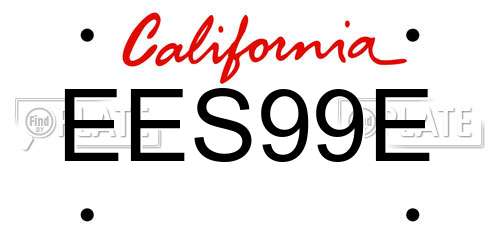 EES99E California License Plate