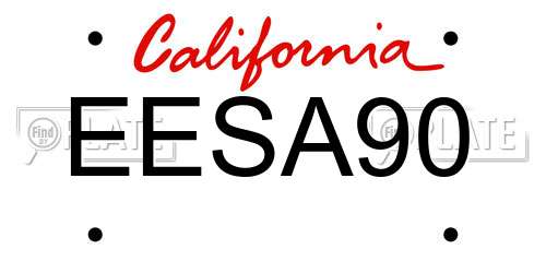 EESA90 California License Plate