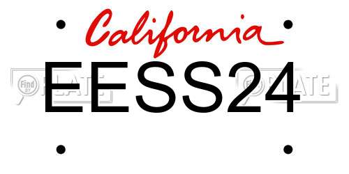EESS24 California License Plate