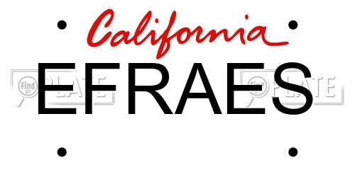 EFRAES California License Plate