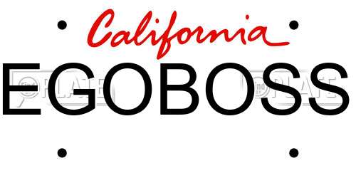 EGOBOSS California License Plate