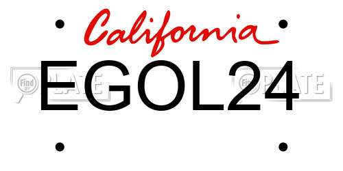 EGOL24 California License Plate