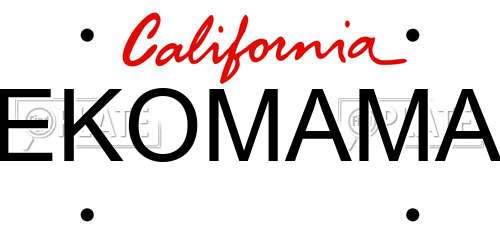 EKOMAMA California License Plate