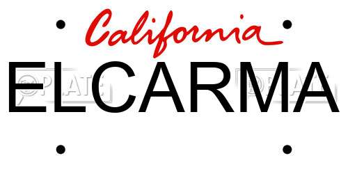 ELCARMA California License Plate