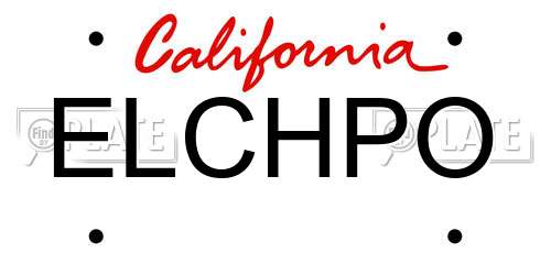 ELCHPO California License Plate