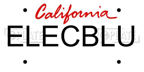 ELECBLU California License Plate