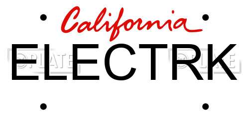 ELECTRK California License Plate