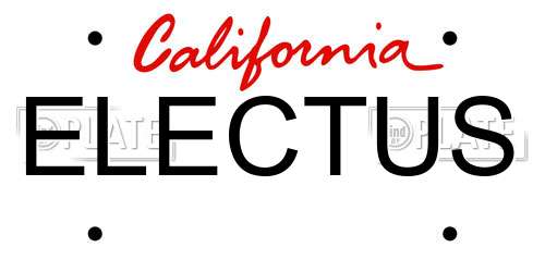 ELECTUS California License Plate