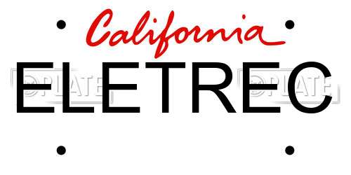 ELETREC California License Plate