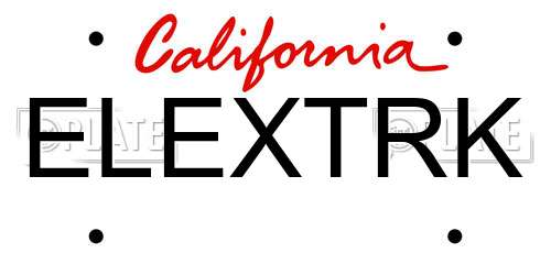 ELEXTRK California License Plate