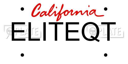 ELITEQT California License Plate