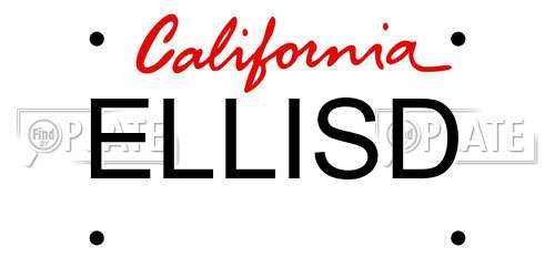 ELLISD California License Plate