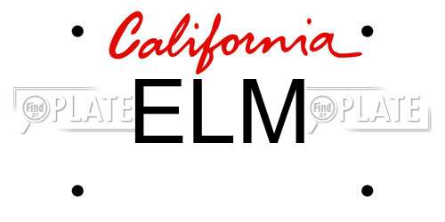 ELM California License Plate