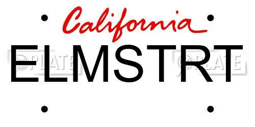 ELMSTRT California License Plate