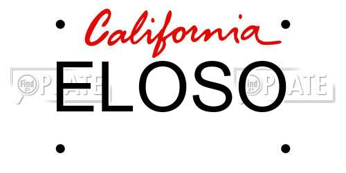 ELOSO California License Plate
