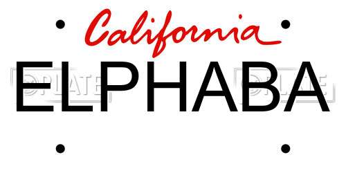 ELPHABA California License Plate